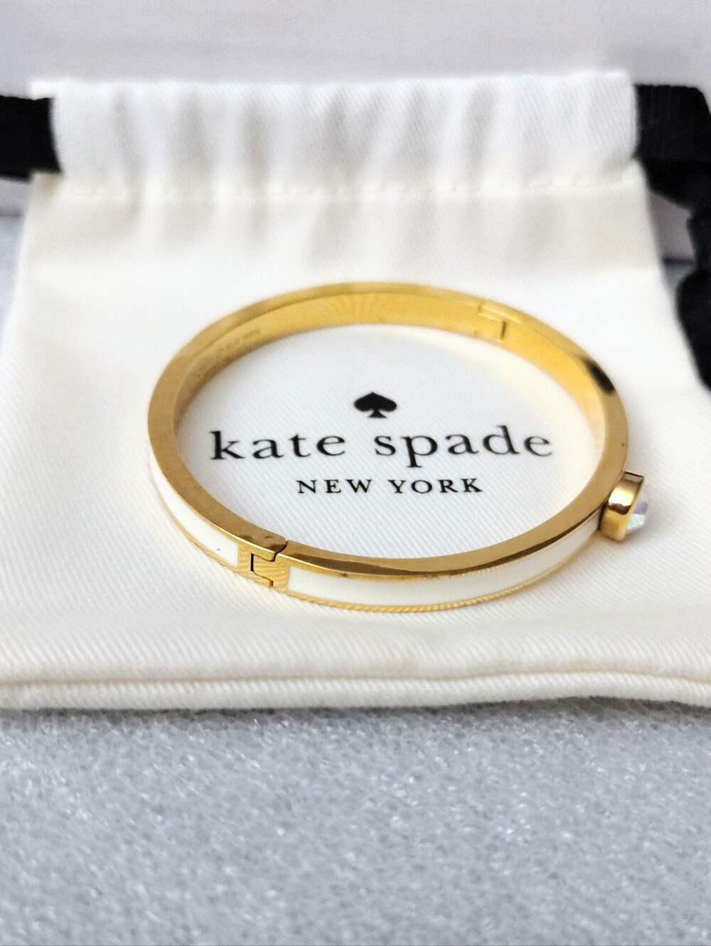 Kate Spade White Enamel Bangle Bracelet - Picture 6 of 9